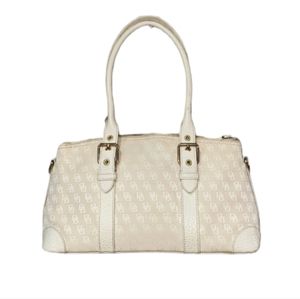 Dooney & Bourke signature satchel bag cream ivory